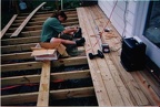 Me working on my senior project, my deck